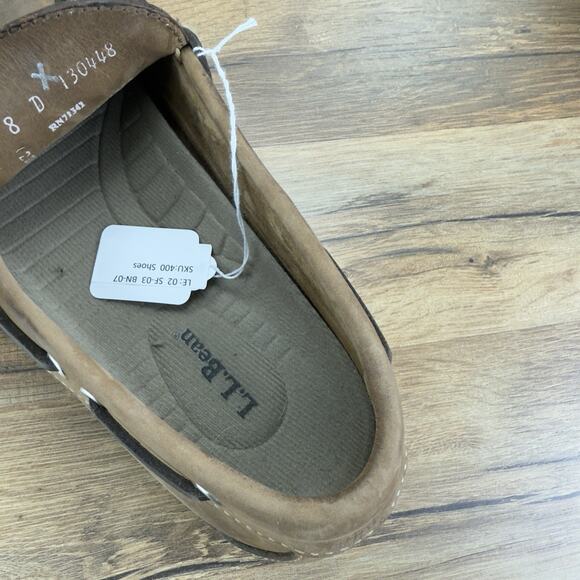 LL Bean Size 8 D Signature Brown Boat Shoes Loafers Moccasins Mens main image 4